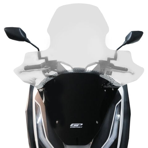 GP Kompozit Honda PCX 125 / 150 2025-2026 Uyumlu Elcikli Ön Cam Şeffaf