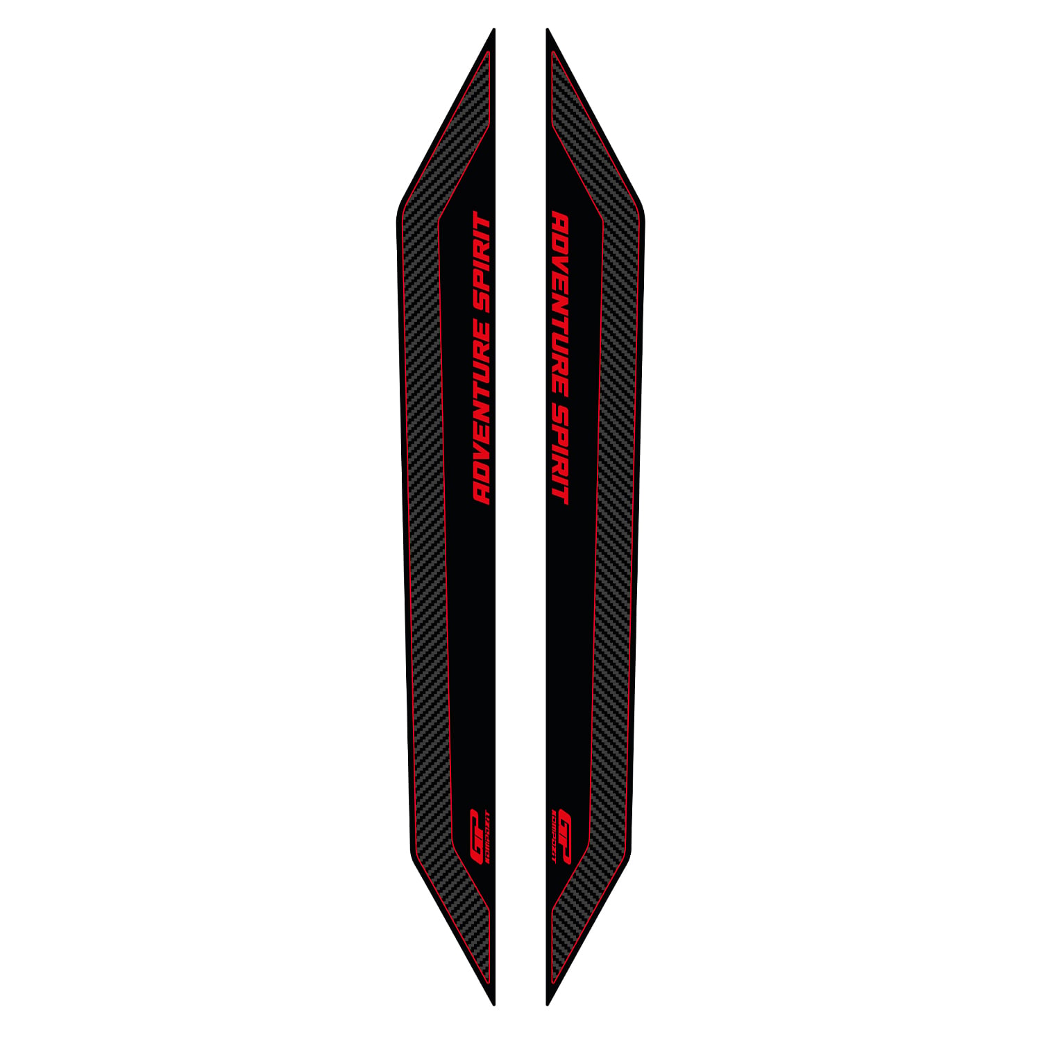 GP Kompozit Honda ADV 350 2023-2026 Uyumlu Sele Altı Yan Pad Karbon-Kırmızı