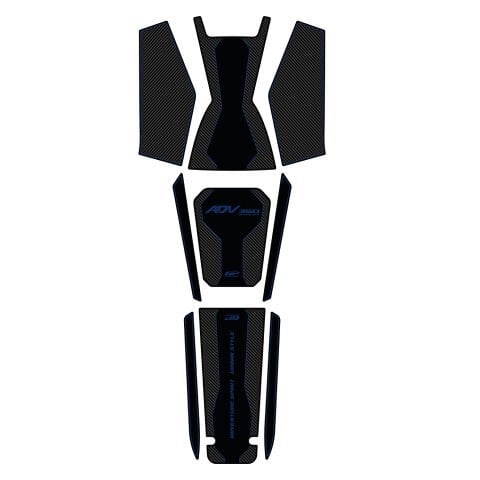 GP Kompozit Honda ADV 350 2023-2026 Uyumlu Tank Pad Seti Karbon-Mavi