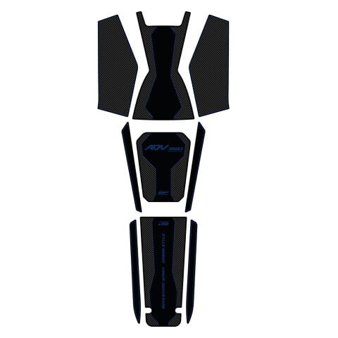 GP Kompozit Honda ADV 350 2023-2026 Uyumlu Tank Pad Seti Karbon-Mavi