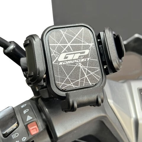 GP Kompozit TTR11 Universal Ayna Bağlantılı Titreşim Modüllü Telefon Tutucu Siyah-Beyaz