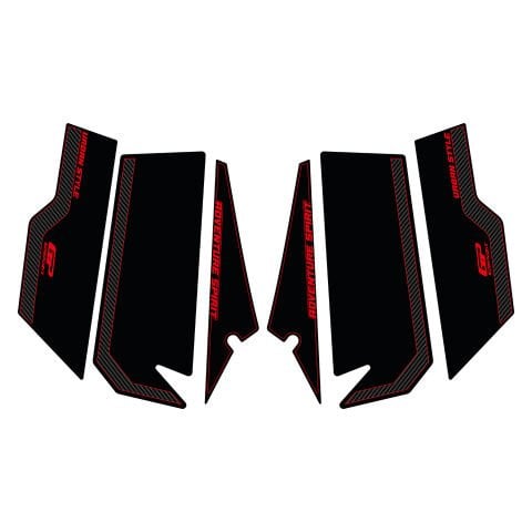 GP Kompozit Honda ADV 350 2023-2026 Uyumlu Yan Pad Karbon-Kırmızı