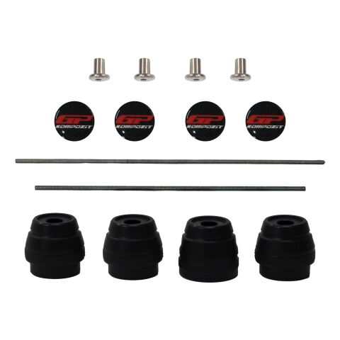 GP Kompozit Yamaha MT-07 2014-2024 Uyumlu Ön Arka Aks Koruma Takoz Seti Siyah