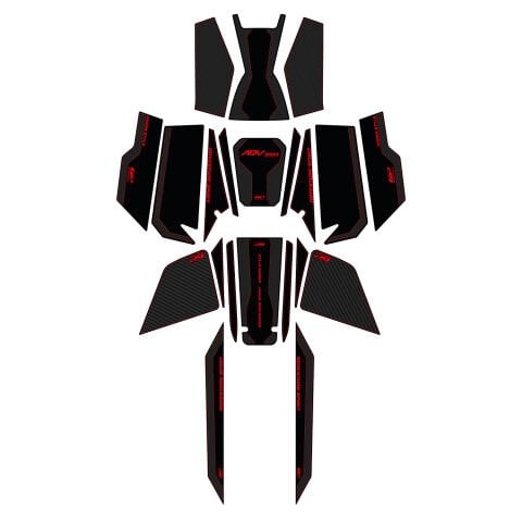 GP Kompozit Honda ADV 350 2023-2026 Uyumlu Full Pad Seti Karbon-Kırmızı