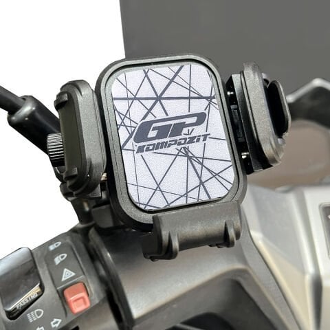 GP Kompozit TTR11 Universal Ayna Bağlantılı Titreşim Modüllü Telefon Tutucu Beyaz-Siyah