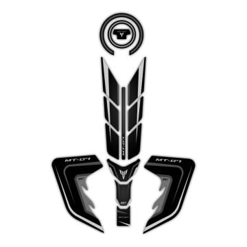 GP Kompozit Yamaha MT-07 2018-2020 Uyumlu Tank Pad Seti Siyah