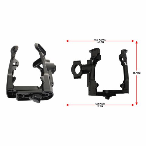 GP Kompozit Universal Bisiklet Motosiklet Termos-Suluk Tutucu Siyah