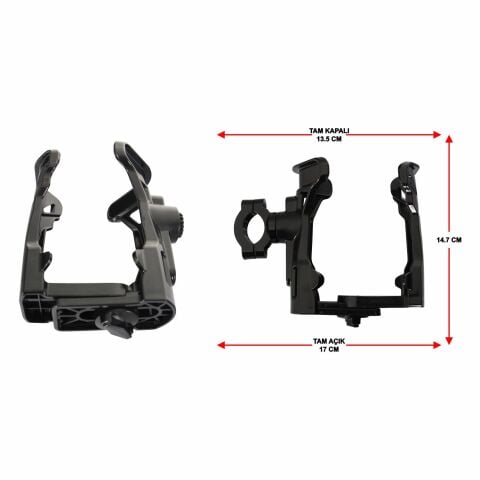 GP Kompozit Universal Bisiklet Motosiklet Termos-Suluk Tutucu Siyah