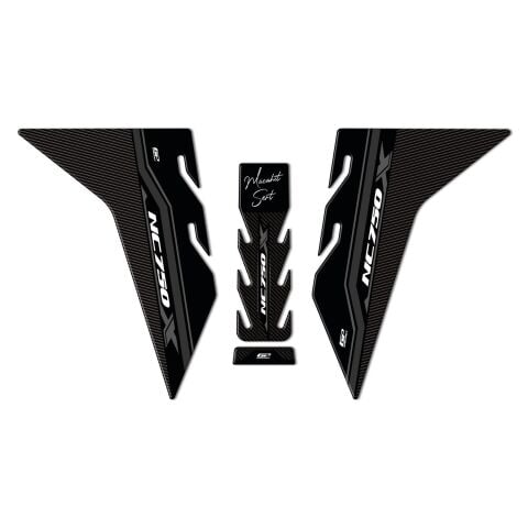 GP Kişiye Özel Honda NC 750 X 2021-2024 Uyumlu Tank Pad Seti Siyah