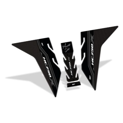 GP Kişiye Özel Honda NC 750 X 2021-2024 Uyumlu Tank Pad Seti Siyah