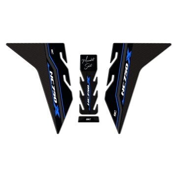 GP Kişiye Özel Honda NC 750 X 2021-2024 Uyumlu Tank Pad Seti Mavi