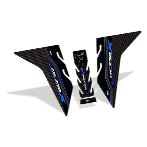 GP Kişiye Özel Honda NC 750 X 2021-2024 Uyumlu Tank Pad Seti Mavi