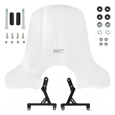 GP Kompozit SYM Fiddle 2024 Uyumlu Elcikli Ön Cam Şeffaf