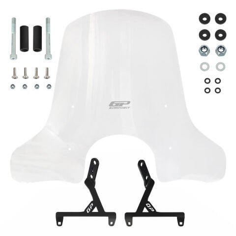 GP Kompozit SYM Fiddle 2024 Uyumlu Elcikli Ön Cam Şeffaf