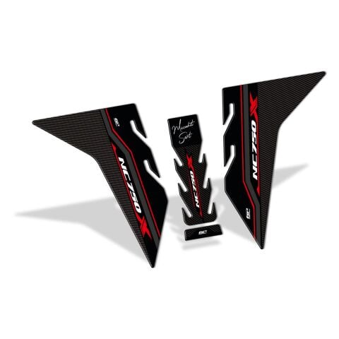 GP Kişiye Özel Honda NC 750 X 2021-2024 Uyumlu Tank Pad Seti Kırmızı