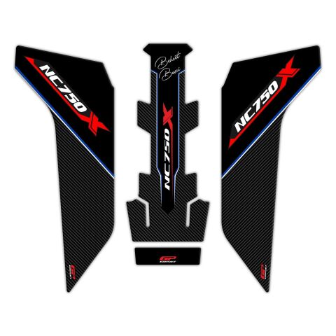 GP Kişiye Özel Honda NC 750 X 2016-2020 Uyumlu Tank Pad Seti Mavi