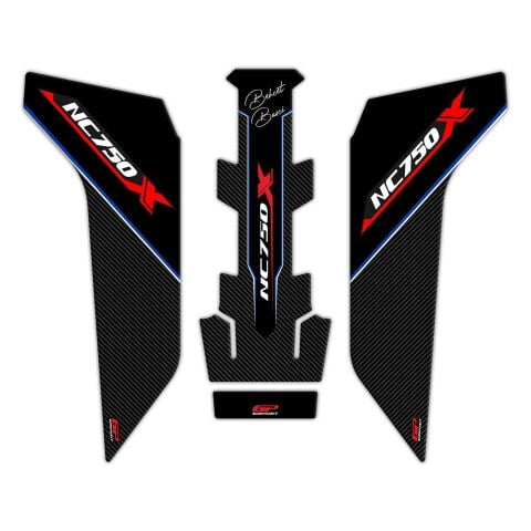 GP Kişiye Özel Honda NC 750 X 2016-2020 Uyumlu Tank Pad Seti Mavi