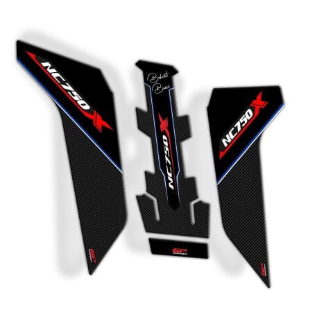GP Kişiye Özel Honda NC 750 X 2016-2020 Uyumlu Tank Pad Seti Mavi