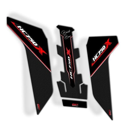 GP Kişiye Özel Honda NC 750 X 2016-2020 Uyumlu Tank Pad Seti Kırmızı