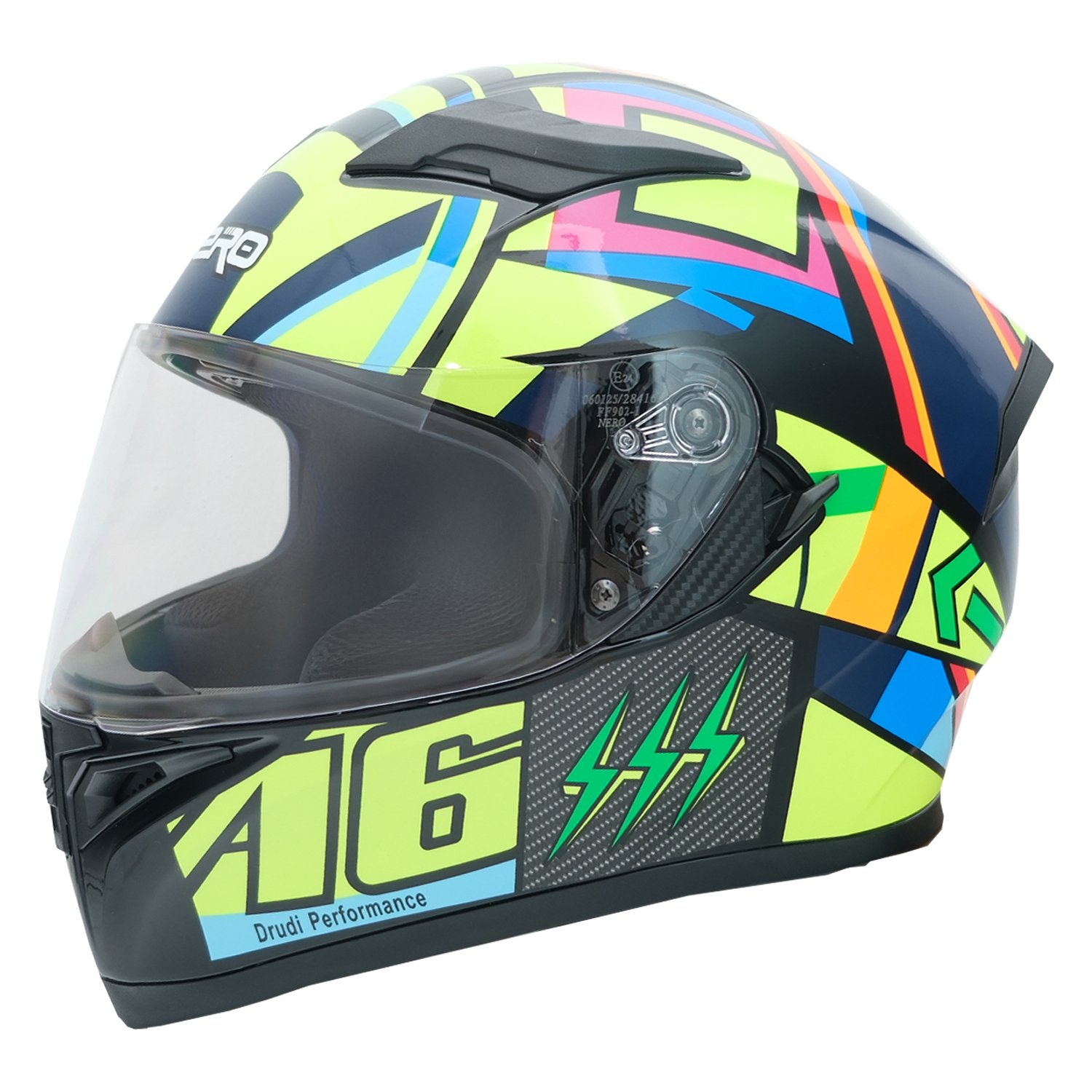 GP NERO MKS003-BB5NY Güneş Vizörlü Şeffaf Full Face Motosiklet Kaskı