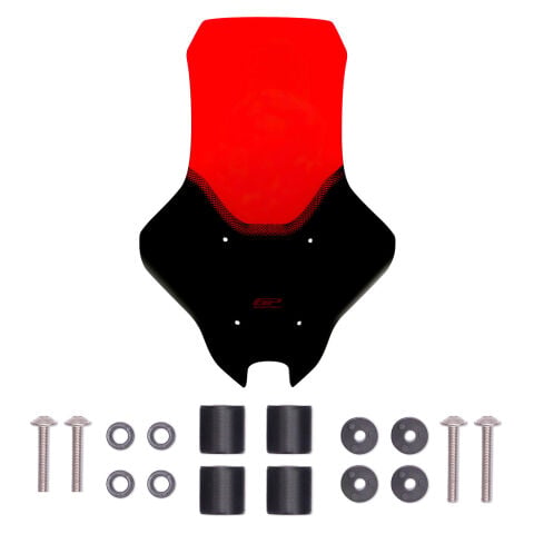 GP Kompozit Yamaha NMAX 125 / 155 2025-2026 Uyumlu Baskılı Ön Cam Kırmızı