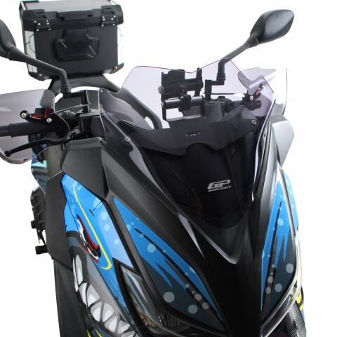 GP Kompozit Yamaha XMAX 250 / 400 2014-2017 Uyumlu Spor Ön Cam Siyah