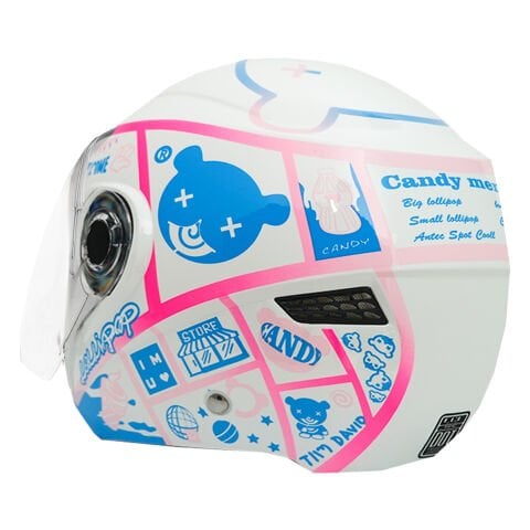 GP GX MKS005-PWBB Şeffaf Vizörlü Motosiklet Yarım Kask