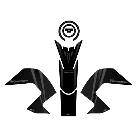 GP Kompozit Yamaha MT-07 Tracer 2016-2019 Uyumlu Tank Pad Seti Siyah