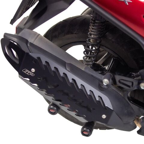 GP Kompozit Yamaha NMAX 125 / 155 2021-2026 Uyumlu Spor Egzoz Koruma Kapağı Siyah