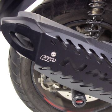 GP Kompozit Yamaha NMAX 125 / 155 2021-2025 Uyumlu Spor Egzoz Koruma Kapağı Siyah