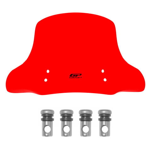 GP Kompozit Vespa GTV 300 2024 Uyumlu Ön Cam Kırmızı