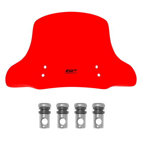 GP Kompozit Vespa GTV 300 2024 Uyumlu Ön Cam Kırmızı