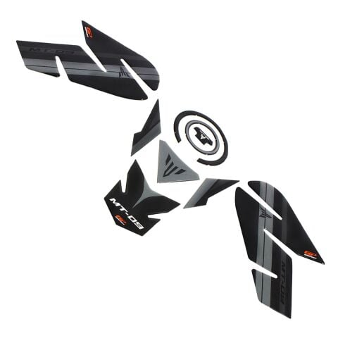 GP Kompozit Yamaha MT-09 2013-2016 Uyumlu Tank Pad Seti Siyah