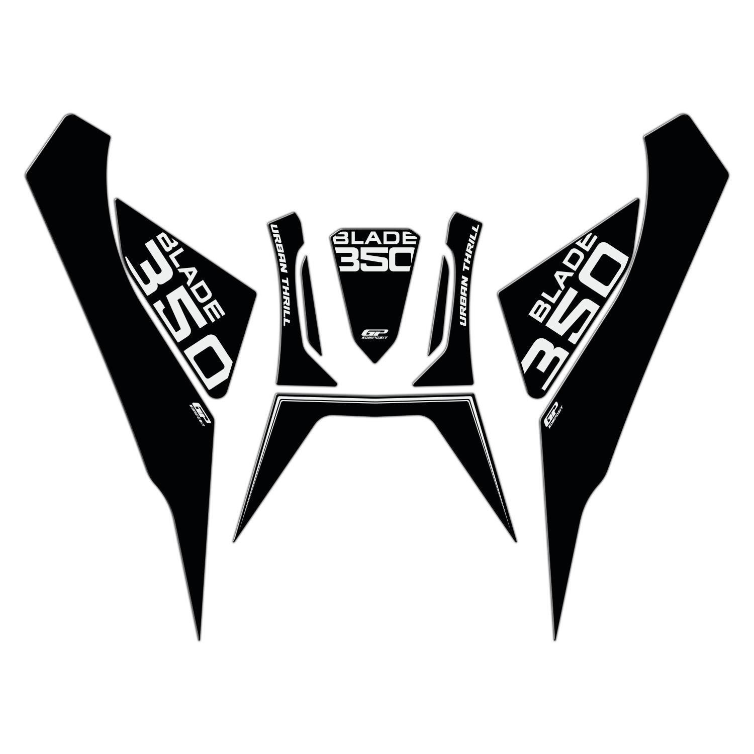 GP Kompozit RKS Blade 350 2023-2024 Uyumlu Tank Pad Seti Siyah