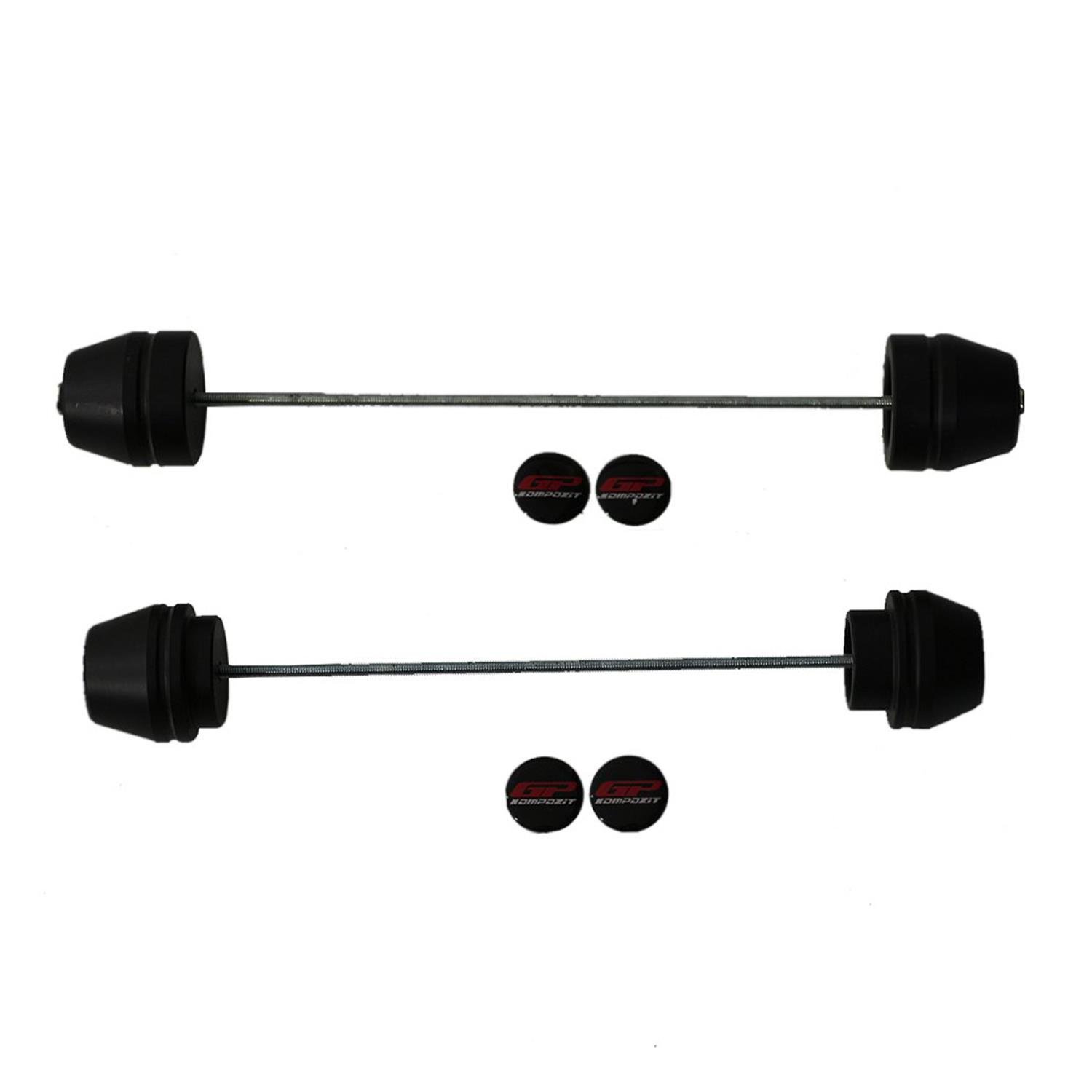 GP Kompozit Yamaha MT-09 2013-2016 Uyumlu Ön / Arka Aks Koruma Takozu Siyah