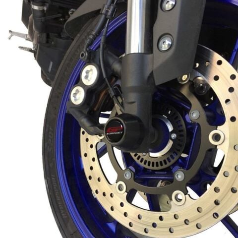 GP Kompozit Yamaha MT-09 2013-2016 Uyumlu Ön / Arka Aks Koruma Takozu Siyah