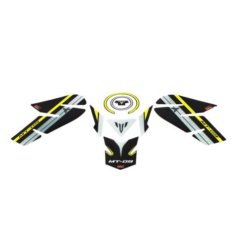 GP Kompozit Yamaha MT-09 2013-2016 Uyumlu Tank Pad Seti Sarı