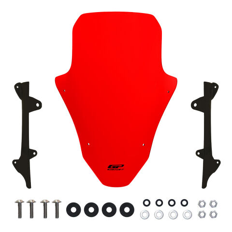 GP Kompozit Honda PCX 125 2025-2026 Uyumlu Ön Cam Kırmızı