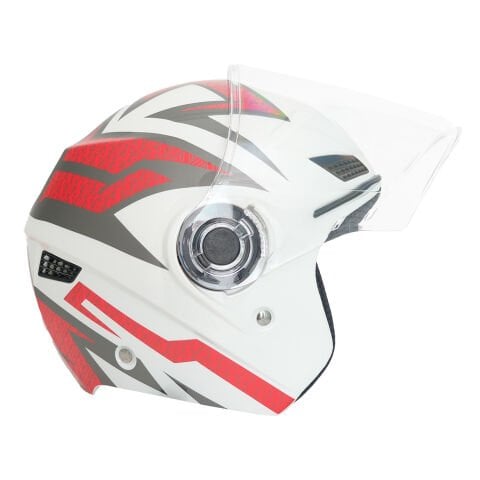 GP GX MKS005-PWRG Şeffaf Vizörlü Motosiklet Yarım Kask