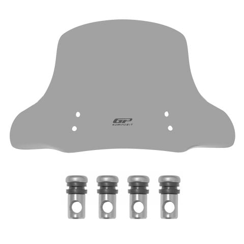 GP Kompozit Vespa GTV 300 2024 Uyumlu Ön Cam Gri