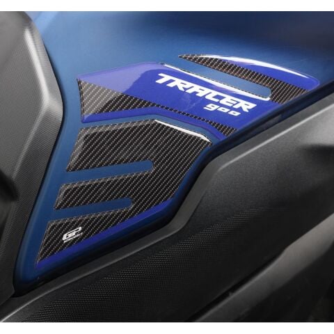 GP Kompozit Yamaha MT-09 Tracer 2015-2020 Uyumlu Tank Pad Seti Mavi-Karbon