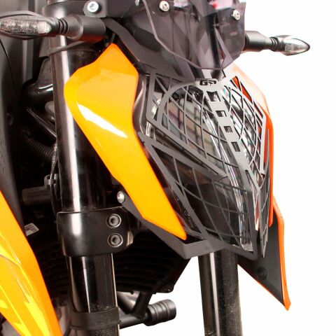 GP Kompozit KTM Duke 250 2024-2026 Uyumlu Far Koruma Siyah