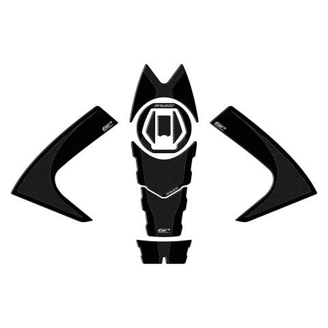 GP Kompozit Bajaj Pulsar RS 200 2015-2024 Uyumlu Tank Pad Seti Karbon