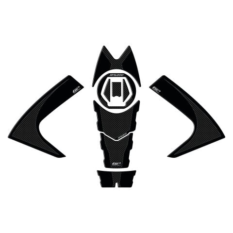 GP Kompozit Bajaj Pulsar RS 200 2015-2024 Uyumlu Tank Pad Seti Karbon