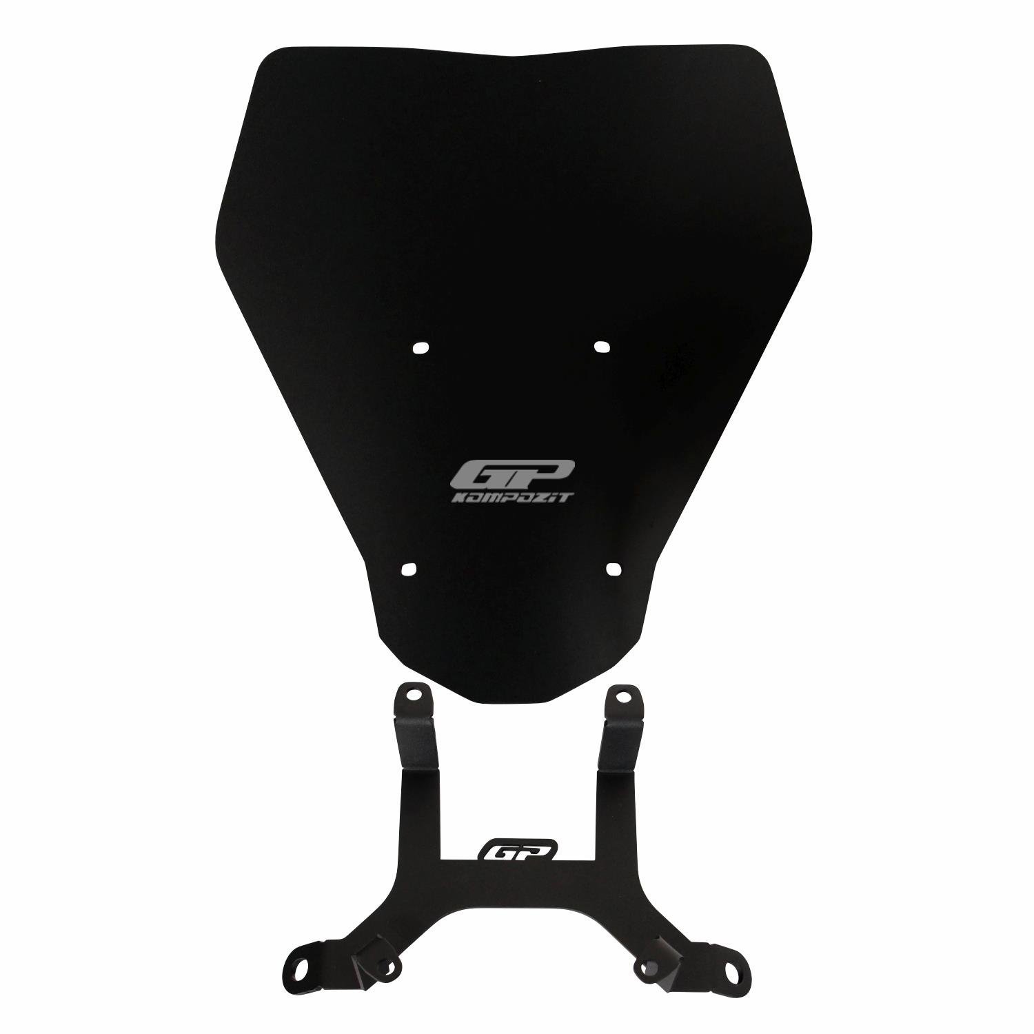 GP Kompozit KTM Duke 250 2024 Uyumlu Ön Cam Siyah