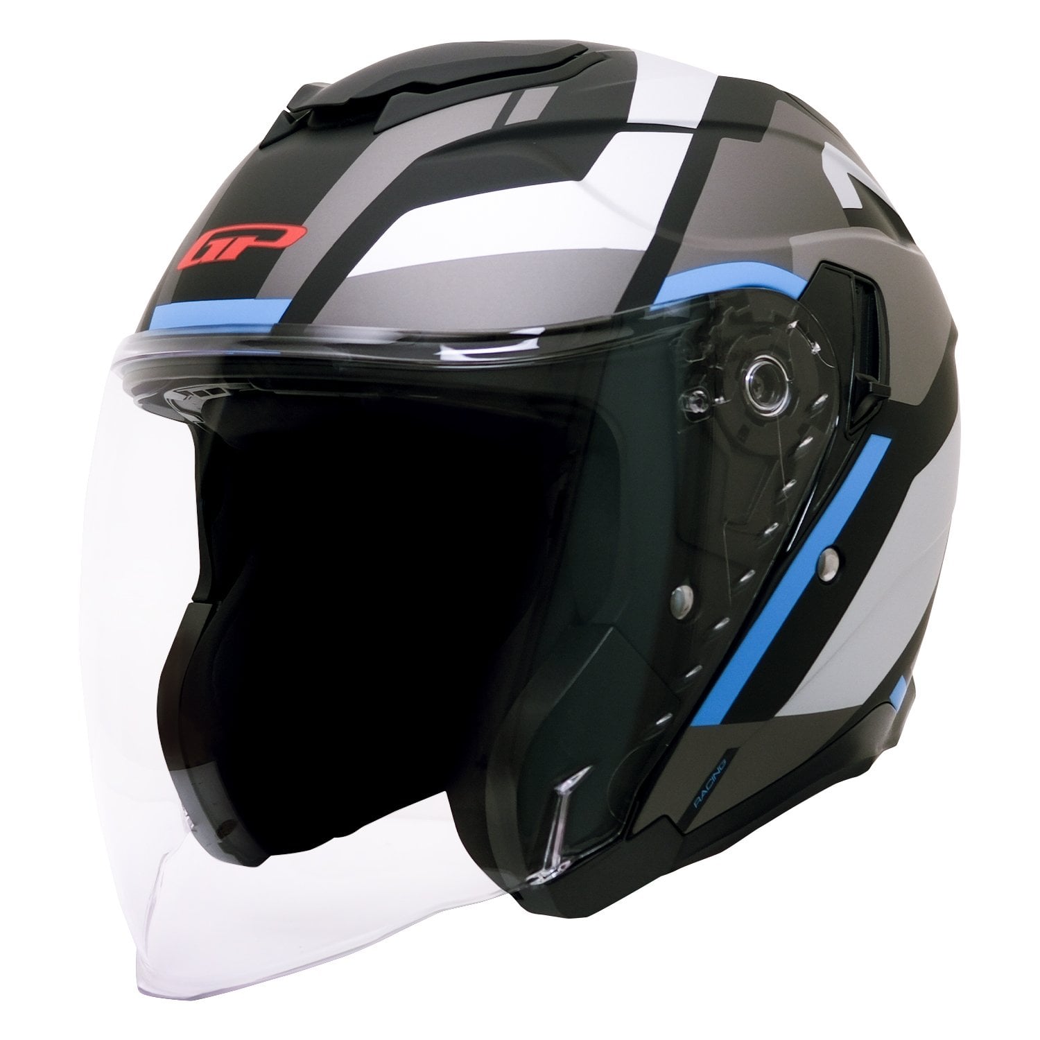 GP Kompozit MKS009-GWB Şeffaf Vizörlü Motosiklet Yarım Kask