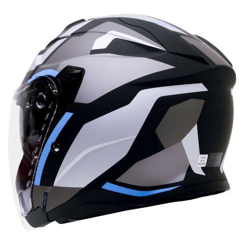 GP Kompozit MKS009-GWB Şeffaf Vizörlü Motosiklet Yarım Kask