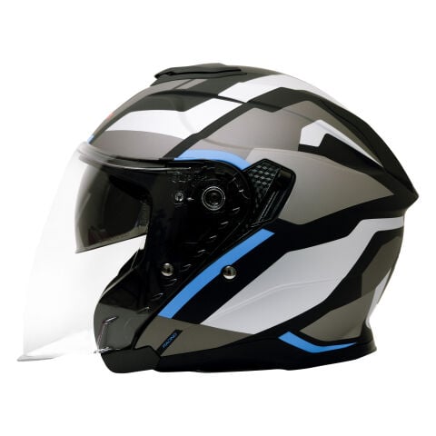 GP Kompozit MKS009-GWB Şeffaf Vizörlü Motosiklet Yarım Kask