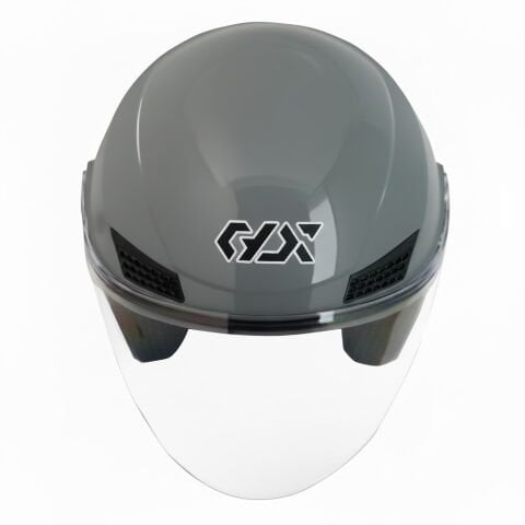 GP GX MKS005-GNG Şeffaf Vizörlü Motosiklet Yarım Kask