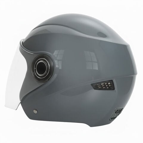 GP GX MKS005-GNG Şeffaf Vizörlü Motosiklet Yarım Kask